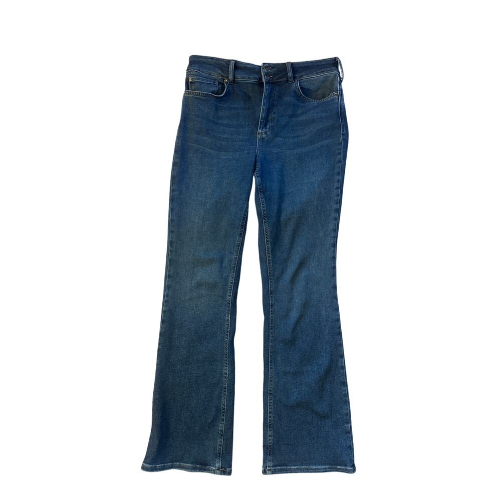 Women 33 We The Free People Shayla Bootcut Jean Denim Pant Stretch Double Button